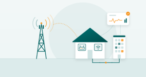 Fixed wireless access connecting a home via 5G, with fiber and remote device monitoring by Invigo