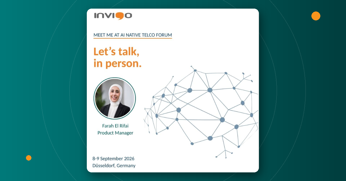 Farah El Rifai, Product Manager at Invigo, at AI Native Telco Forum 2026 in Düsseldorf